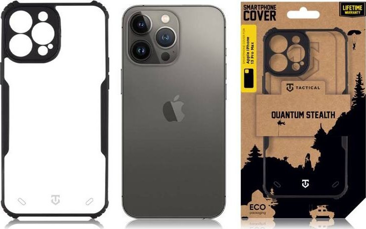 Tactical Quantum Stealth Cover for Apple iPhone 13 Pro Max Clear/Black standard
