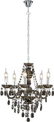 Lampa wisząca Trio Żyrandol czarny akrylowy Trio RL LSTER świecznikowy R1107-02