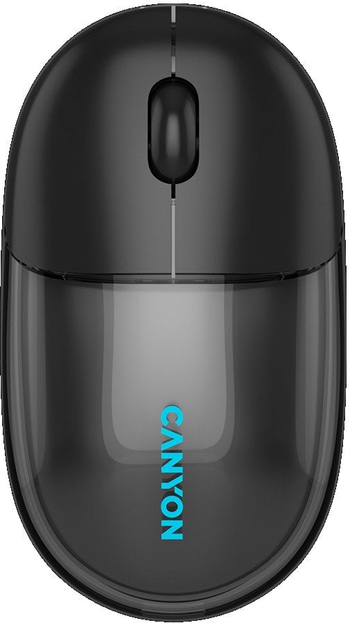 Mysz Canyon OnClick 24 BT/ Wireless Przezroczysty/Czarny (CNS-CMSW24B)