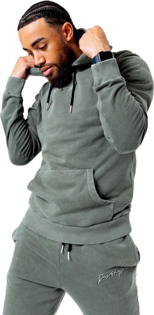 Justhype Justhype Acid Wash Hoody TWLR-135 Zielone M
