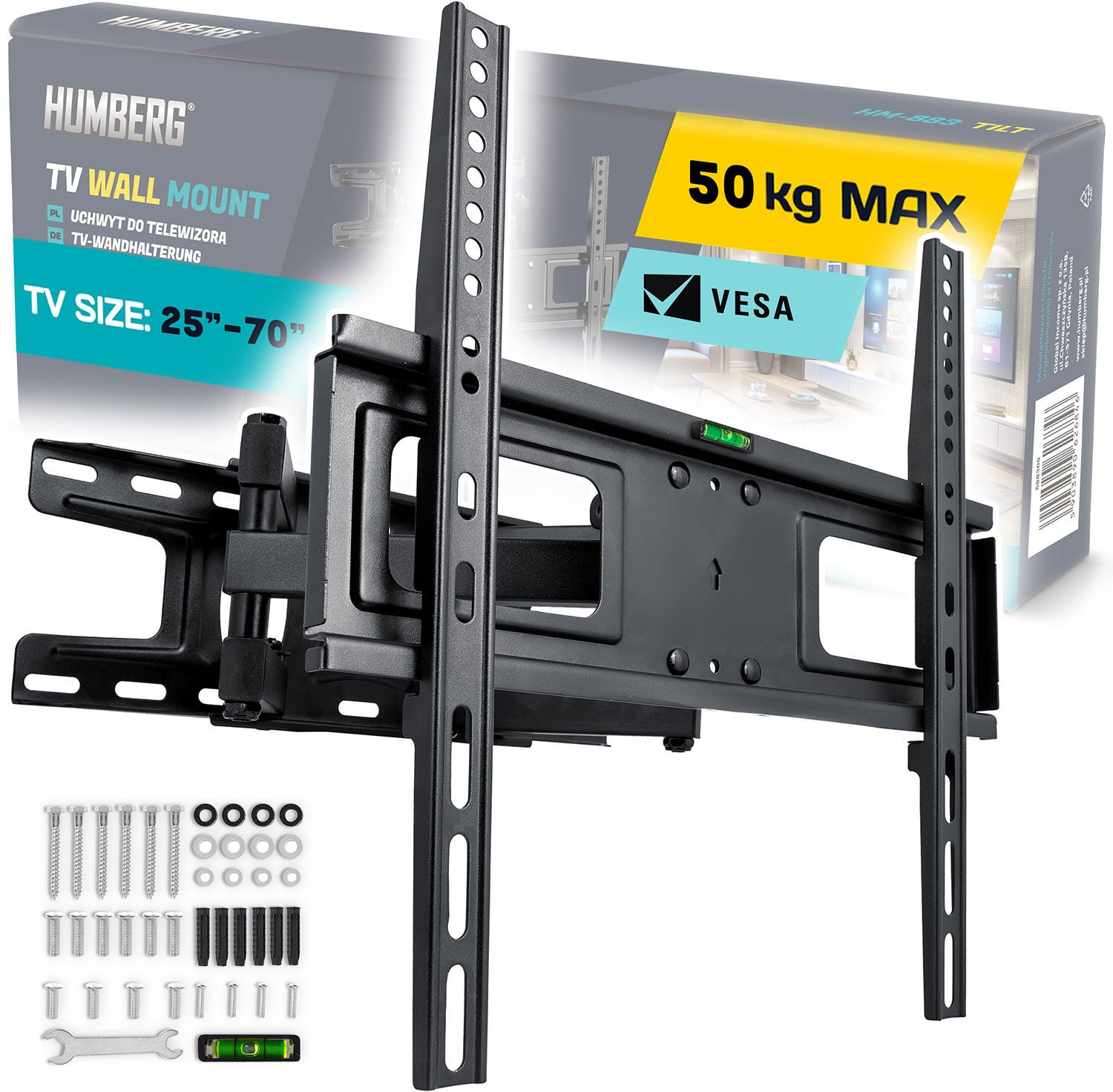 Uchwyt do telewizora 25-70 cali Humberg 50 kg