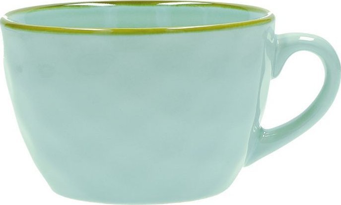 NPC Polska Rose&Tulipani Zestaw 4 kubków śniadaniowych z uchwytem z kamionki Verde 420 ml miętowy