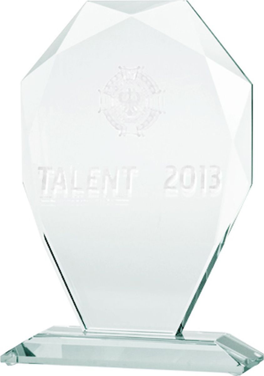 Victoria Sport Trofeum szklane z grawerowerką 3D z etui