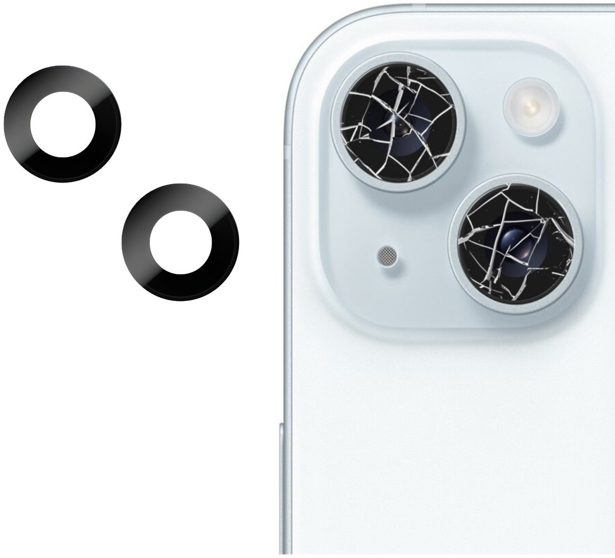 SZYBKA SZKŁO PREMIUM OSŁONA APARATU KLEJ DO IPHONE 15 A3090 A2846