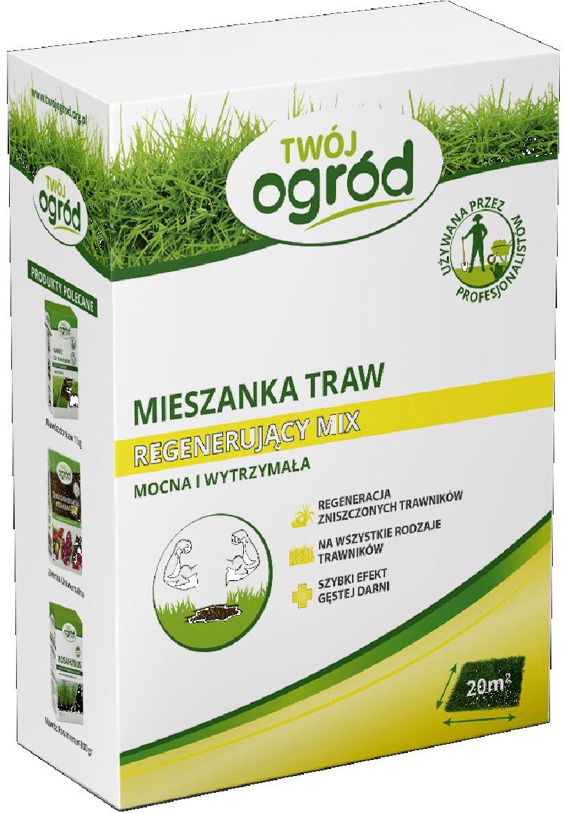 Twój Ogród Nasiona trawy Trawa Regenerujący Mix E+ 0.5 kg