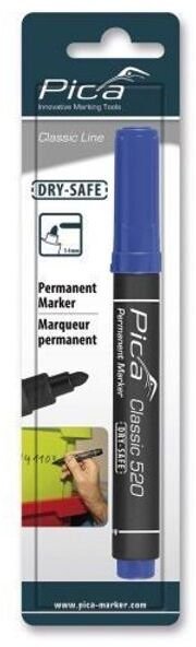 Pica-Marker Pica Permanent Marker 1-4mm, Round Tip blue Retail Packaging