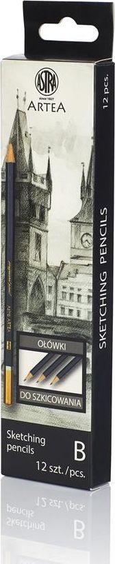 Astra Ołówek do nauki szkicowania B Artea (12szt) ASTRA