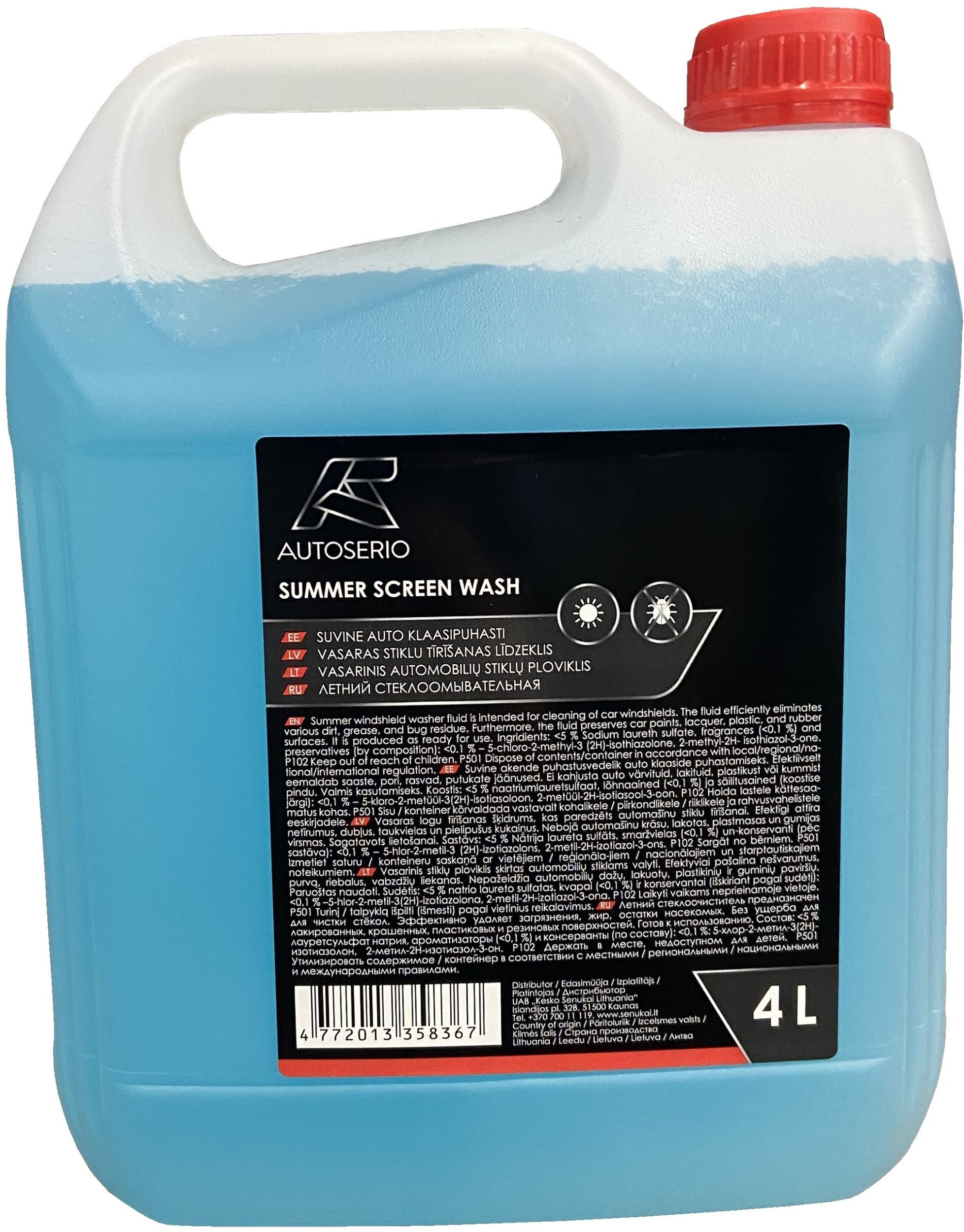 WINSCREEN WASHER AUTOSERIO 4L