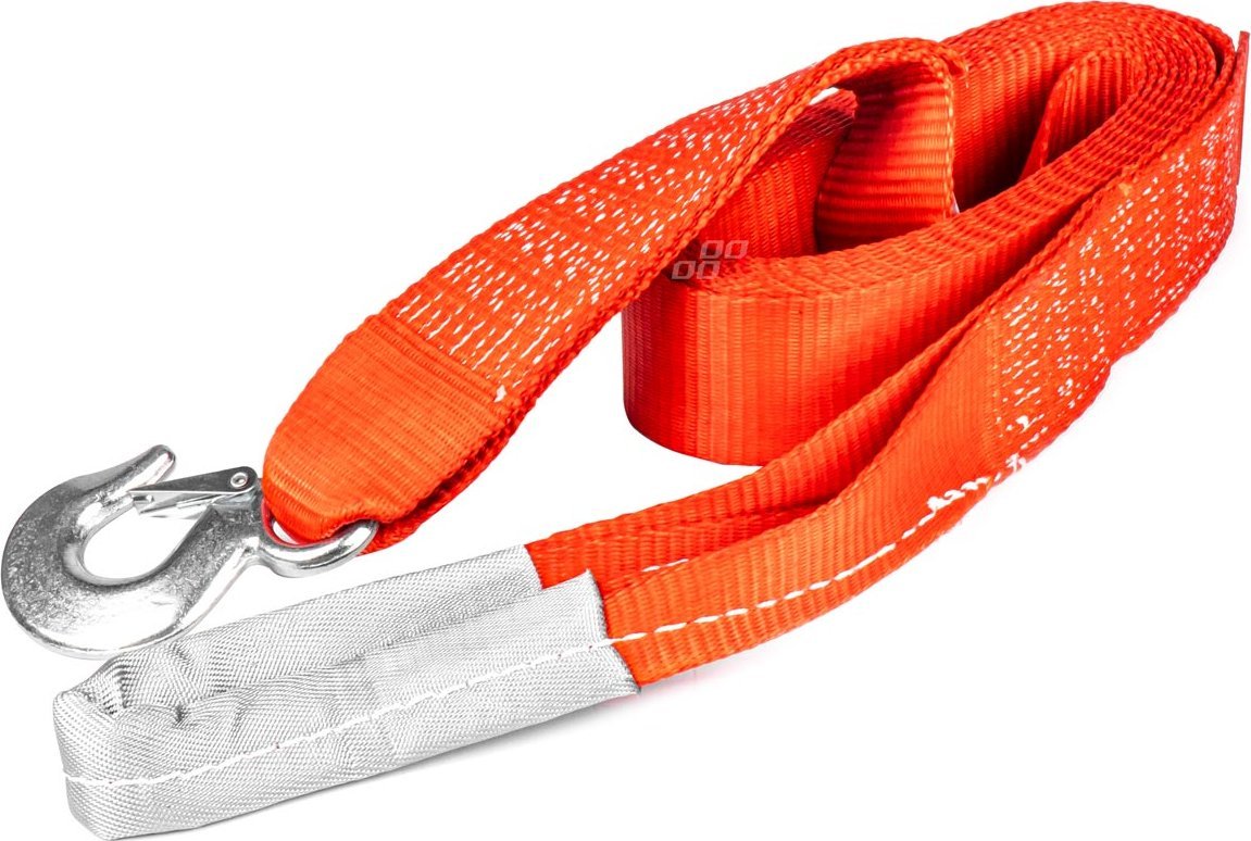 AMiO Lina holownicza linka do holowania taśmowa 7000 kg 60 mm 5 m hak + ucho amio-03992