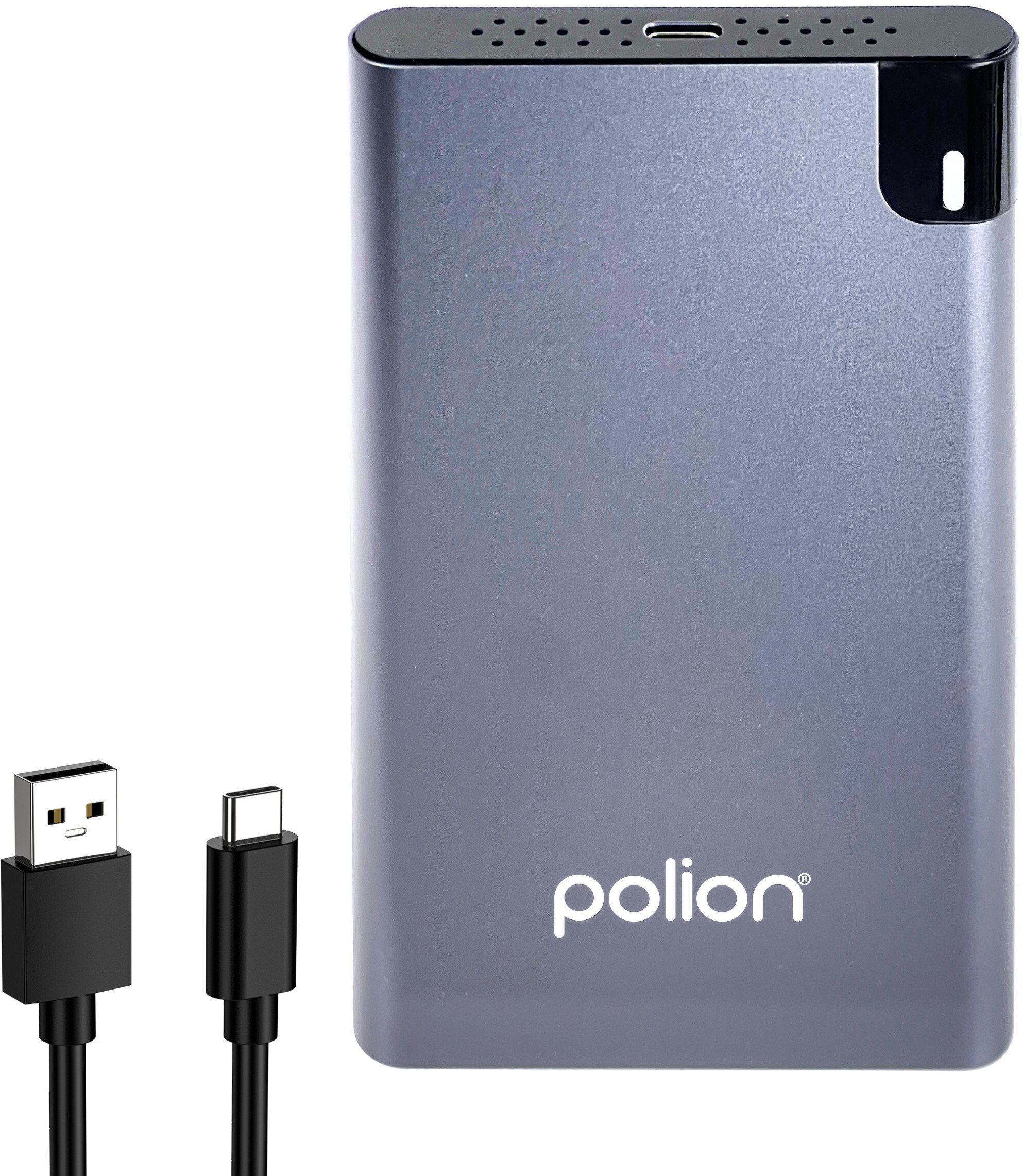 Polion Kieszeń na dysk HDD/SSD 2,5" SATA USB 3.0 USB-C -> USB-A