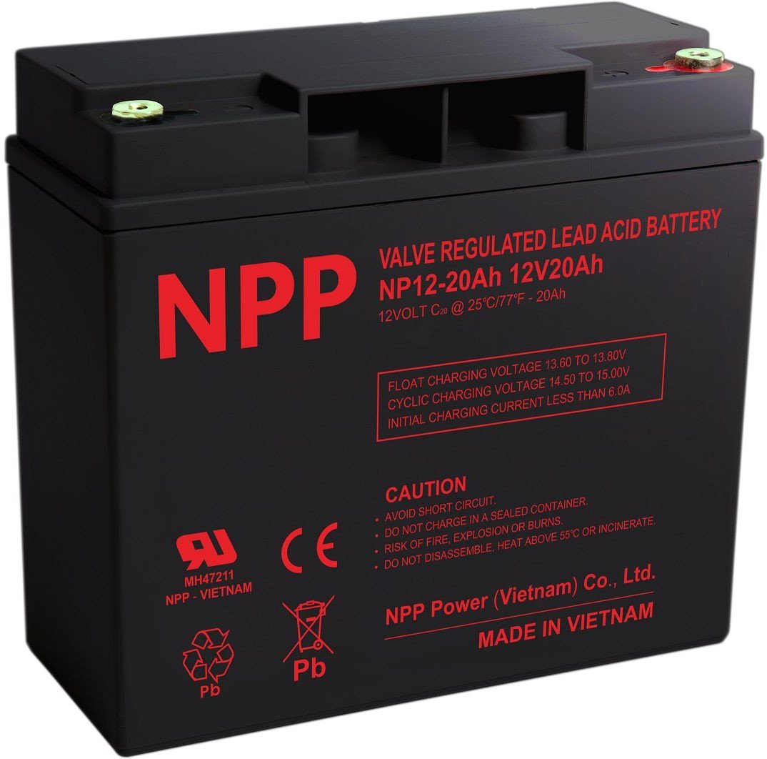 Battery 12V 20Ah T12(M5) Pb AGM NPP