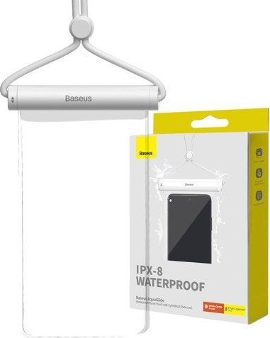 Baseus Wodoodporne etui AquaGlide z zamkiem cylindrycznym (białe)