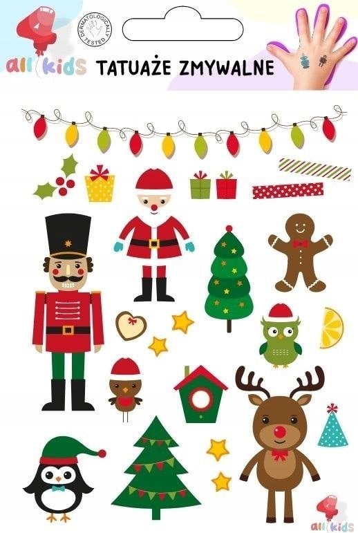 Tatuaże zmywalne dla dzieci Boże Narodzenie 4