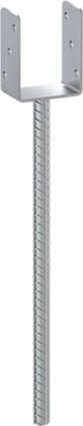 Domax Podstawa słupa kotwa ocynkowana 121x624x124mm