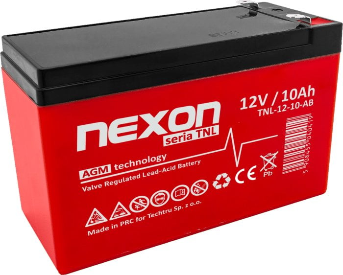 Nexon Akumulator żelowy AGM 12V 10Ah Long Life (12l) - głębokiego rozładowania i pracy cyklicznej