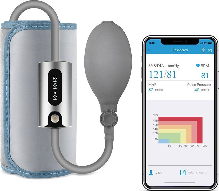 Ciśnieniomierz Wellue Najmniejszy, najlżejszy ciśnieniomierz lekarski AirBP2 z wyświetlaczem