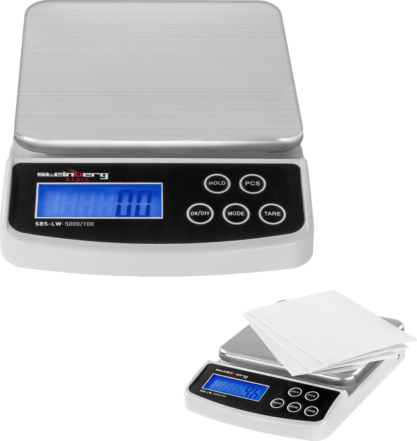 Steinberg Waga pocztowa do paczek i listów SBS-LW-5000/100 do 5kg / 0,1g Waga pocztowa do paczek i l...