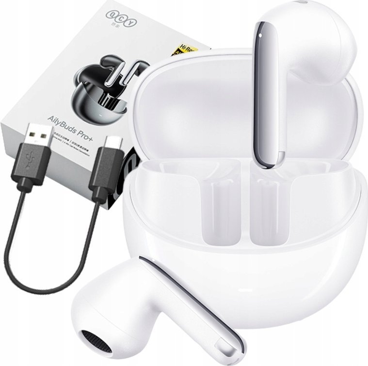 QCY Bezprzewodowe douszne TWS HT 10 Pro, ANC (białe)
