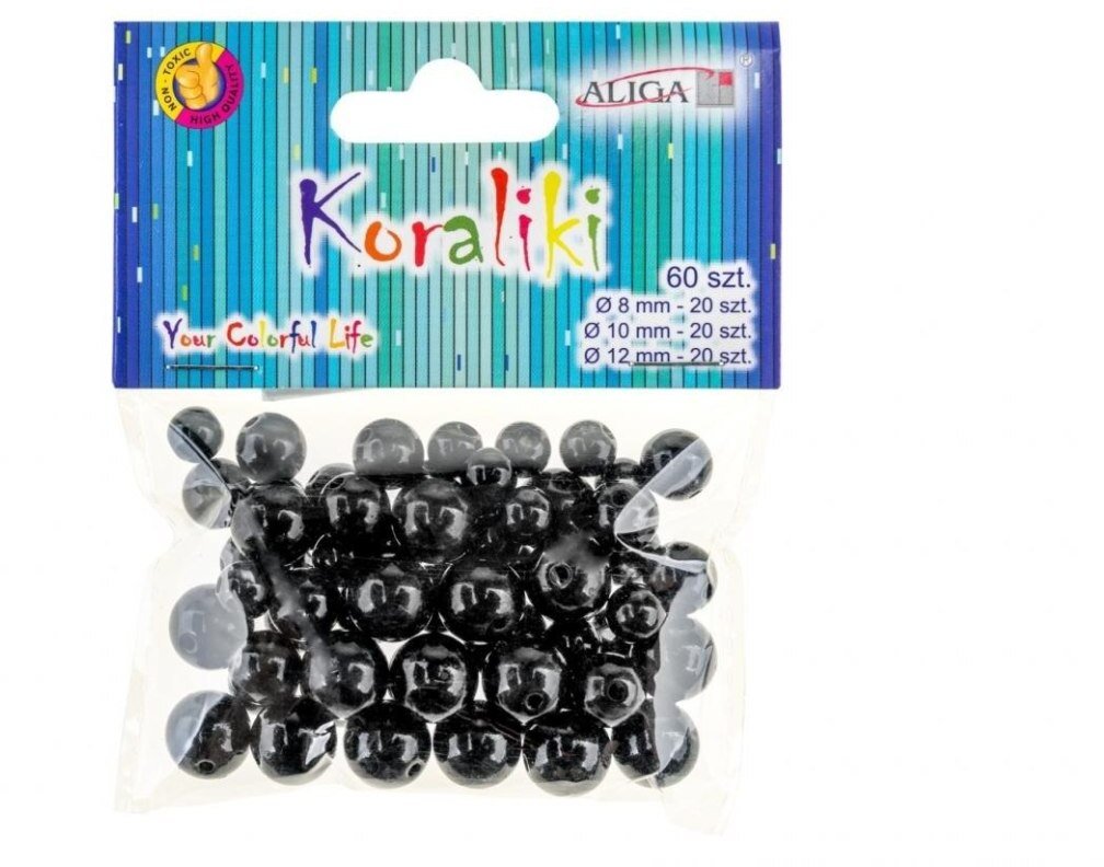 Aliga Koraliki plastikowe 60szt