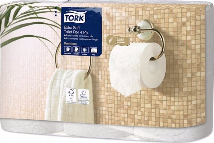 Tork Tork Papier toaletowy w rolce konwencjonalnej, 4-warstwowy, ekstra miękki - Premium