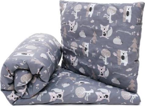 Pulp PULP-POŚCIEL Z WYPEŁNIENIEM DO WÓZECZKA I GONDOLI SZARY LAS