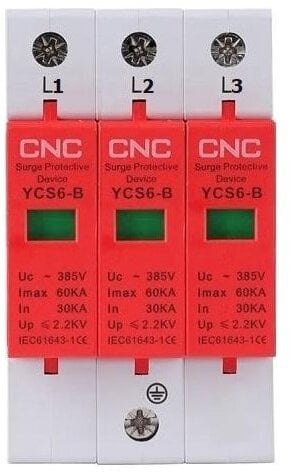 CNC AC ogranicznik przepięć, 3P, klasy B, 30-60 kA, 385VAC