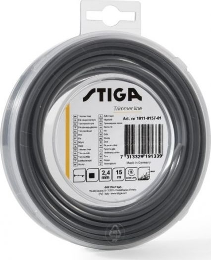 Stiga Żyłka tnąca kwadratowa 3/15 m 1911-9159-01 (szara)