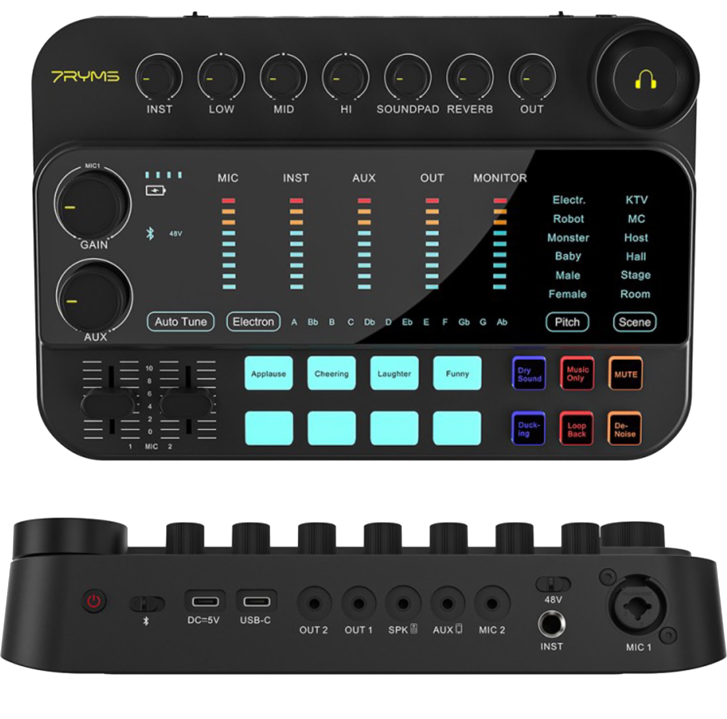Karta dźwiękowa XXXXX_BITMAT 7RYMS Interfejs audio 7Caster SE2 - XLR / 3,5mm / jack 6,35mm / Bluetooth