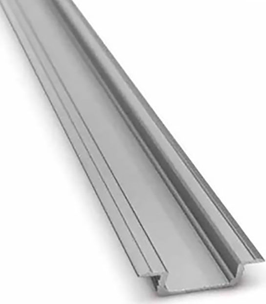 GTV Profil aluminiowy LED z kołnierzem glax SILVER wpuszczany (PA-GLAX-AL)