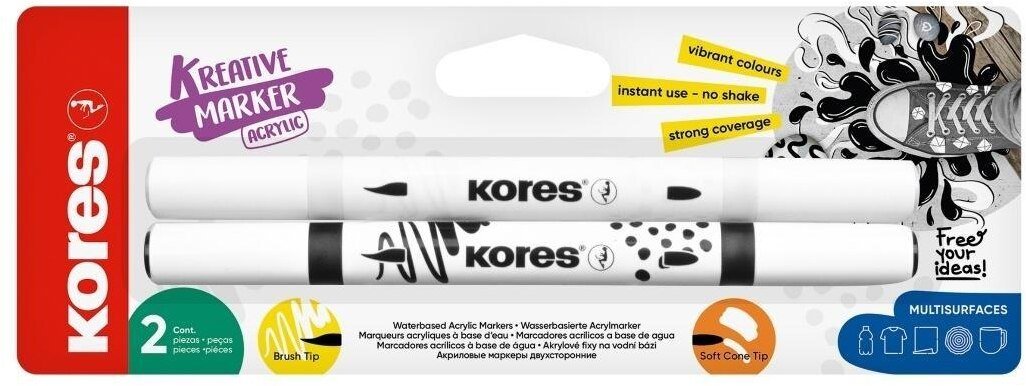 Tombow Markery akrylowe Kreative dwustronne 2szt