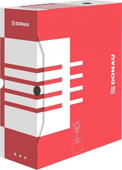 Donau PUDŁO ARCHIWIZACYJNE 120mm 120x340x297mm DONAU CZERWONE