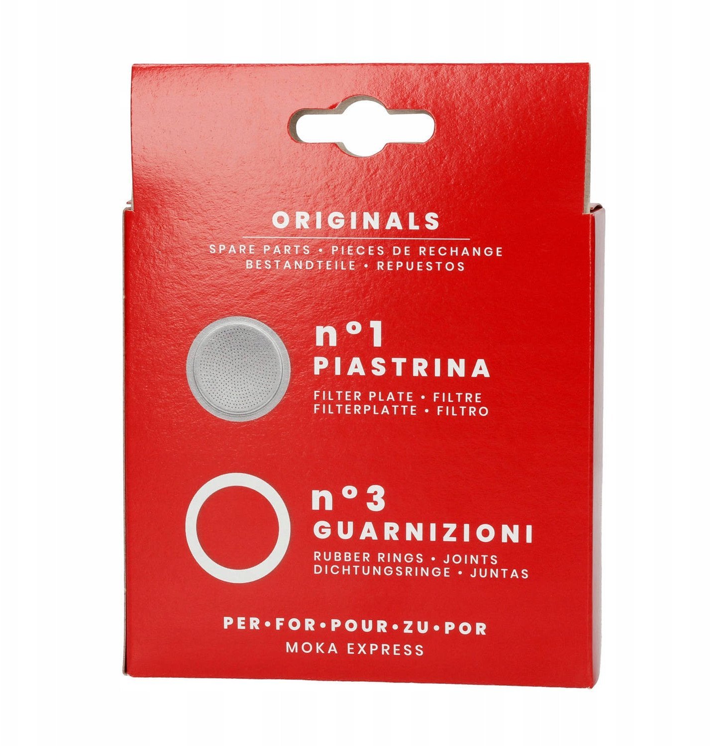 Bialetti - Uszczelka (3 szt.) + sitko do kawiarek aluminiowych 12tz