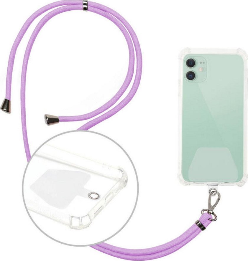 OEM Uniwersalna smycz do telefonu fioletowa