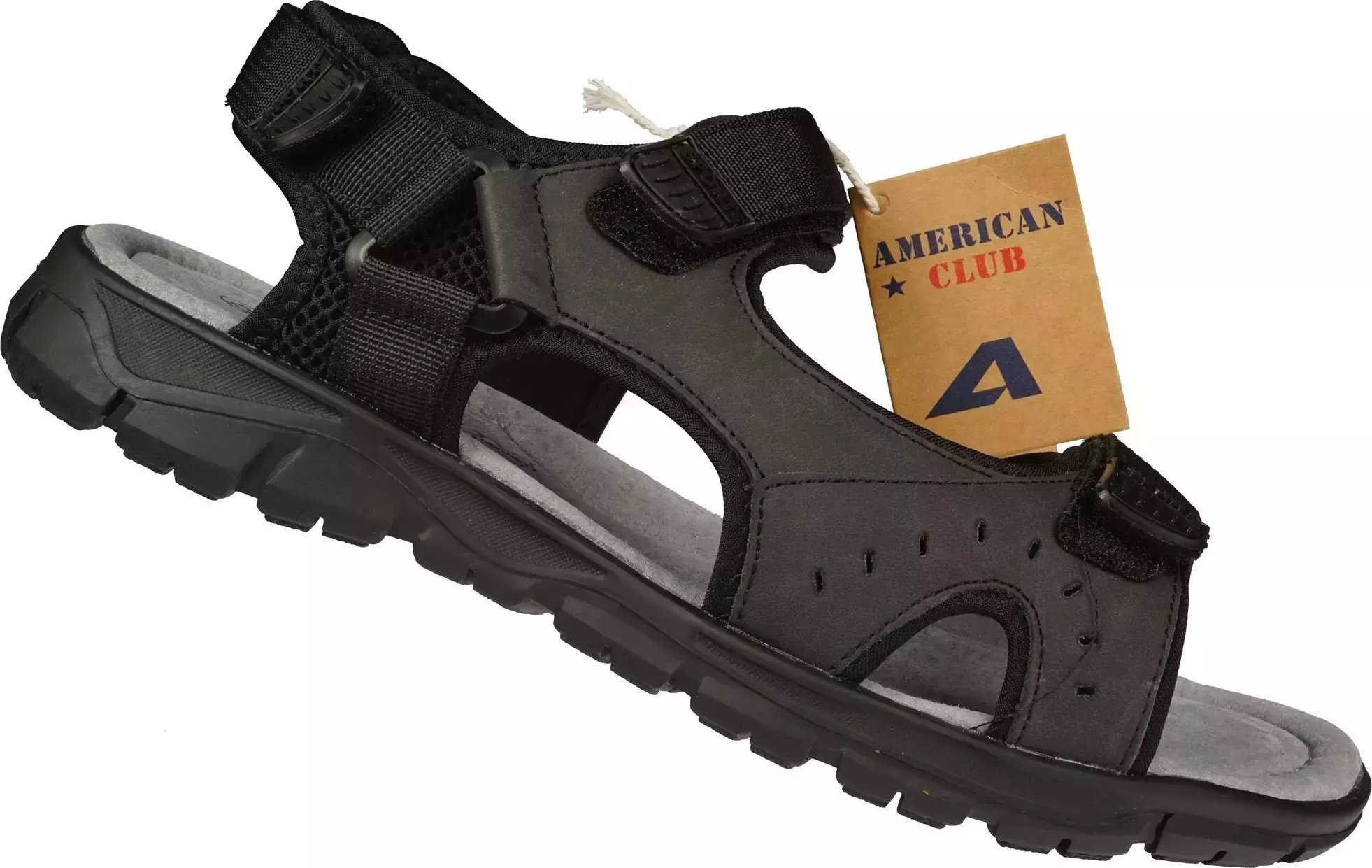 American Club Sandały męskie American Club MXD-92BL czarne 43