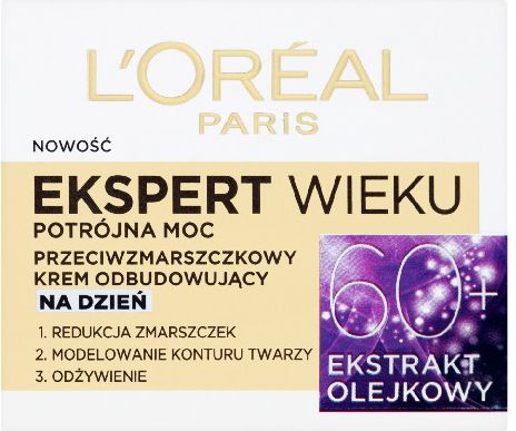 L’Oreal Paris Ekspert Wieku 60+ Przeciwzmarszczkowy krem odbudowujący na dzień 50ml