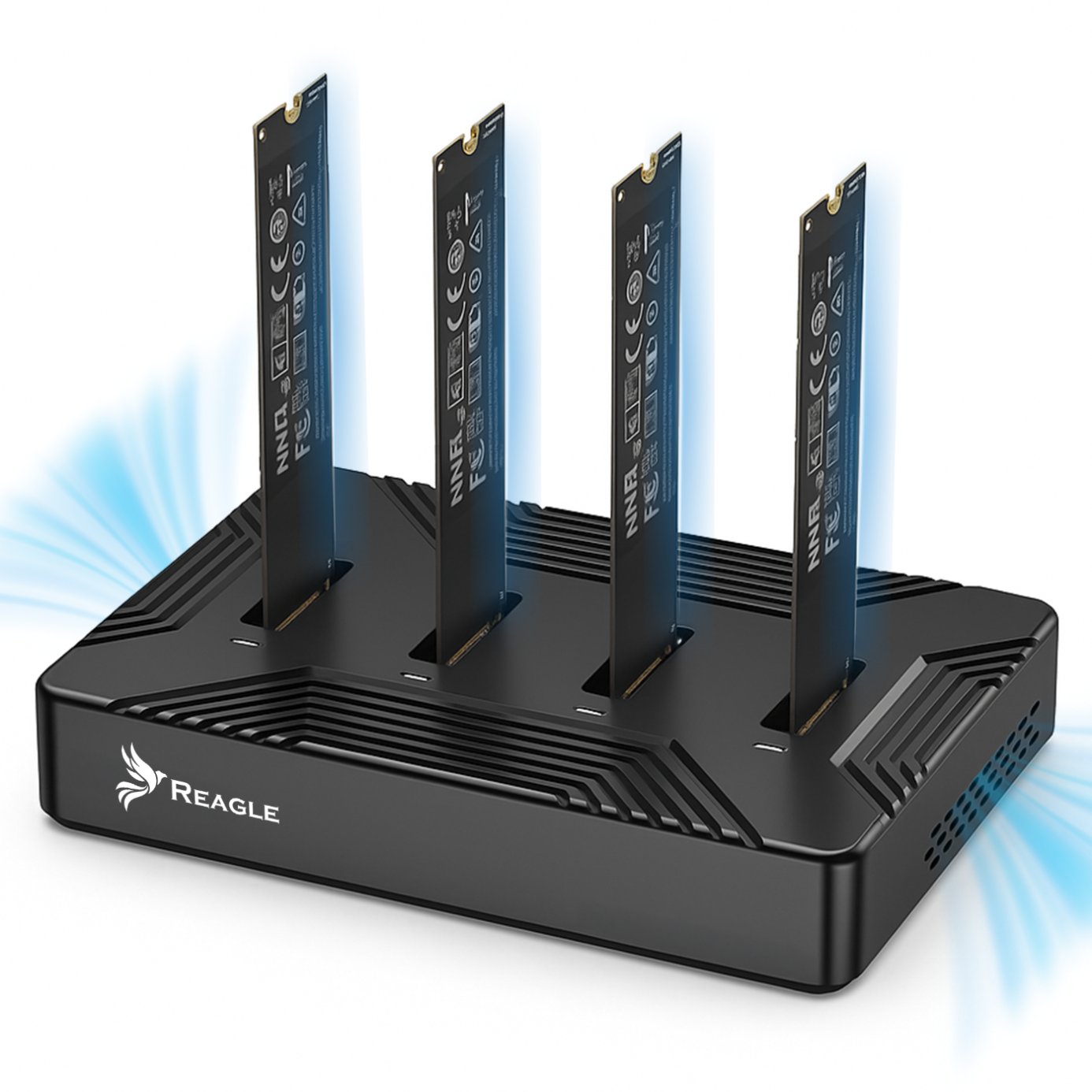 Kieszeń Reagle ADAPTER KIESZEŃ NA 4x DYSKI SSD NVME PCIe 2w1 SATA NGFF M.2 CZYTNIK USB 3.2 REAGLE