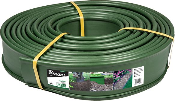Bradas Obrzeże proste trawnikowe 18m x 12,5cm zielone Bradas 1185