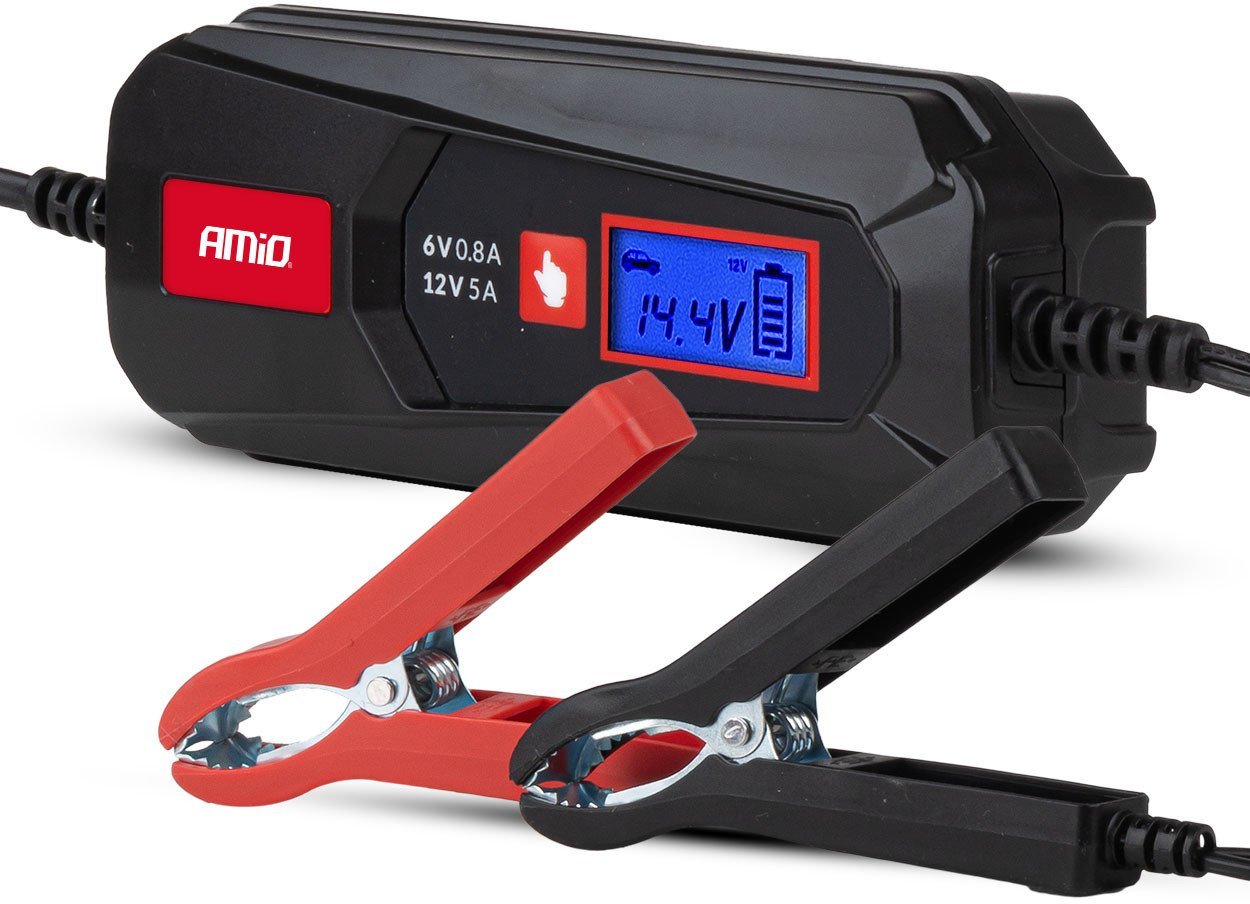 Prostownik cyfrowy lead acid std gel agm lfp max 5a 6v 12v amio-04522