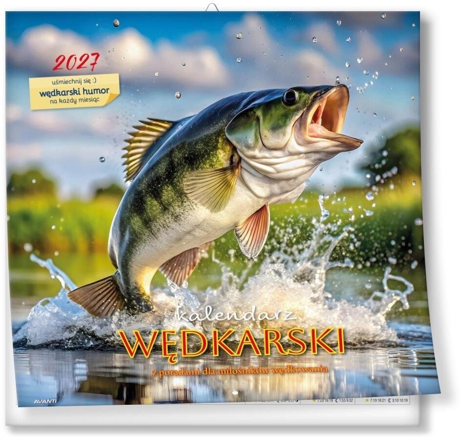Avanti Kalendarz 2027 ścienny 30x30cm Wędkarski EDUKAMP (5906448200635)