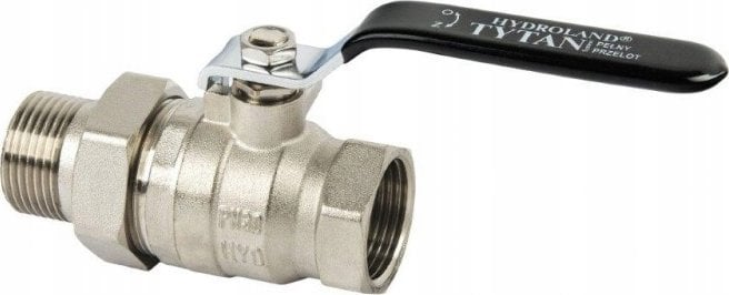 Hydroland ZAWÓR KULOWY WODNY ŚRUBUNEK RĄCZKA 1/2"" TYTAN W/S // ZKW-15.WS-R-H-TYTAN