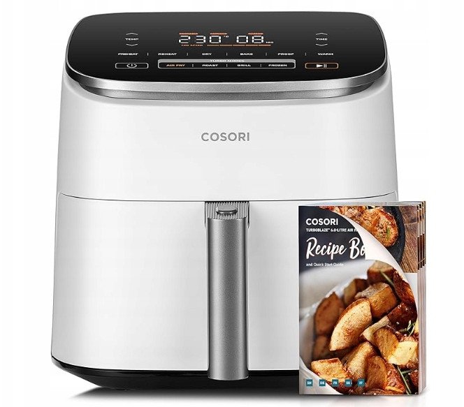 Frytkownica beztłuszczowa Cosori Turboblaze Airfryer Frytkownica 9w1 XXL 6l 87 przepisów 1725W nowa