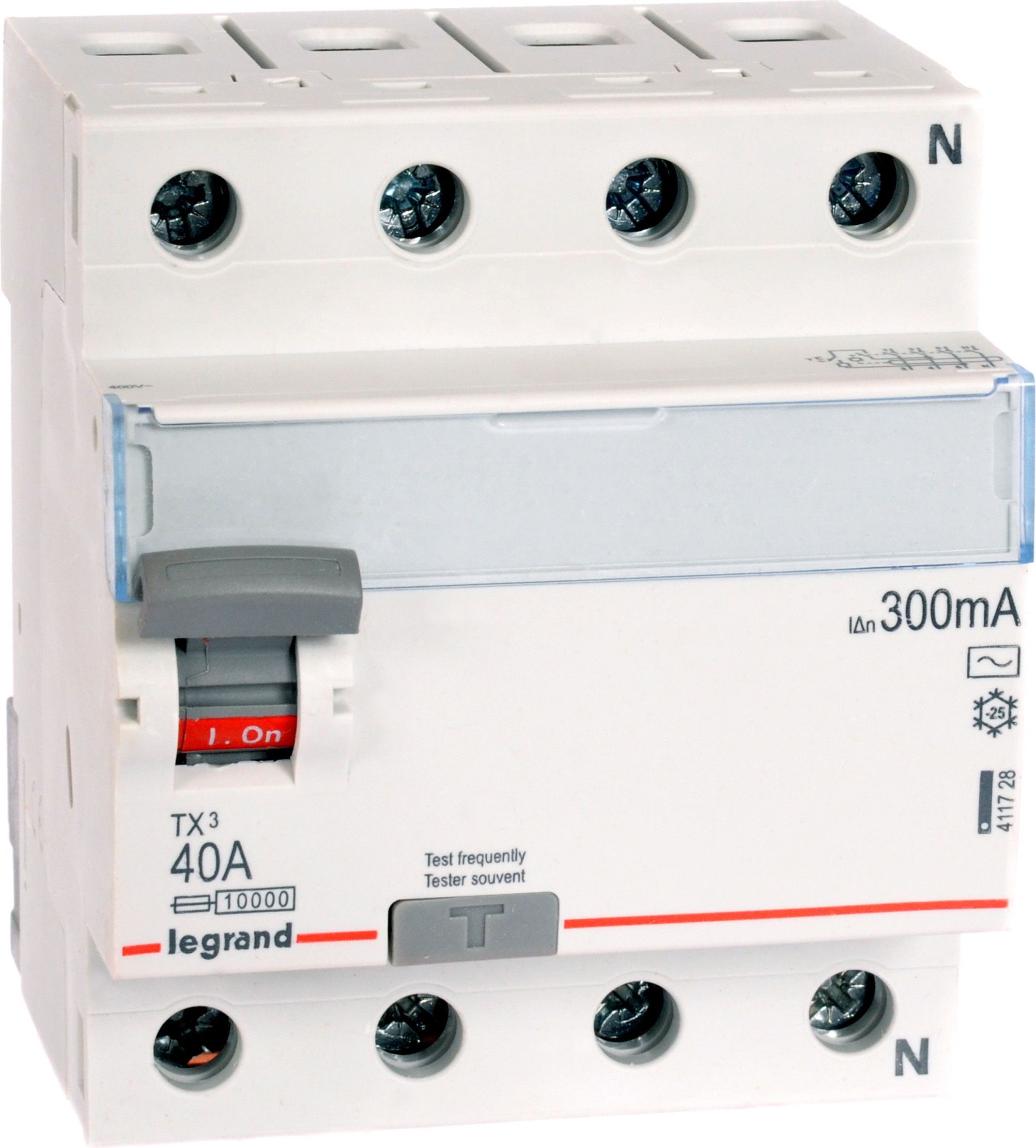 Legrand Wyłącznik różnicowoprądowy 4P 40A 0,3A typ AC P304 - 411728