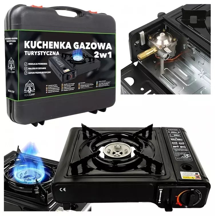 Kuchenka Turystyczna Gazowa Polowa Przenośna na Kartusze 2w1 w Walizce