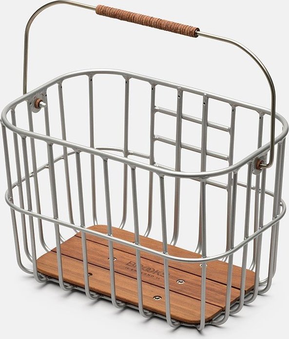 Brooks Kosz na kierownicę HOXTON BASKET, Aluminium, Skórzana rączka, Klick Fix adapter (NEW)