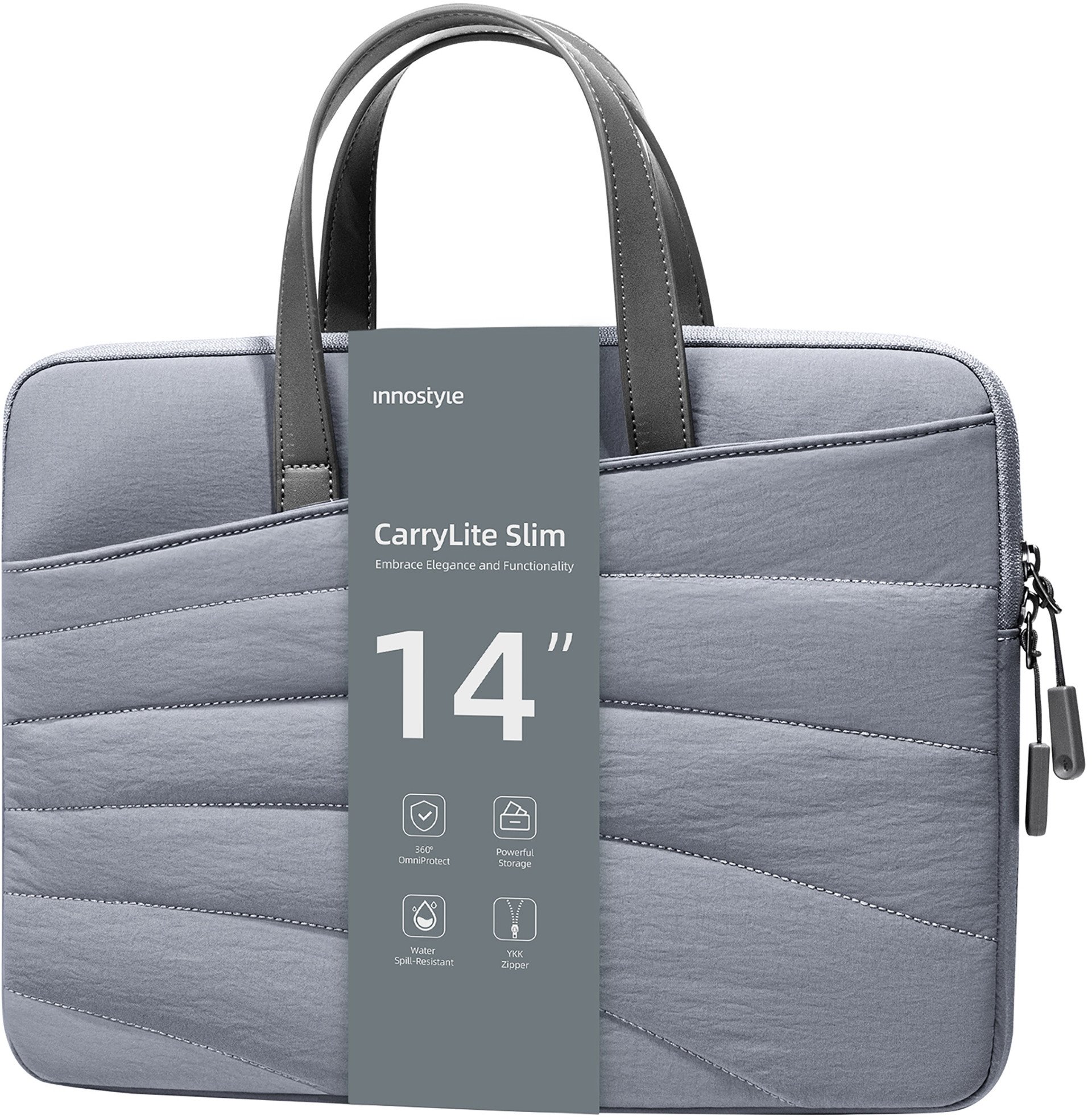Torba Innostyle INNOSTYLE DAMSKA TORBA NA LAPTOPA 13 14 WODOODPORNA CARRYLITE SLIM SZARA