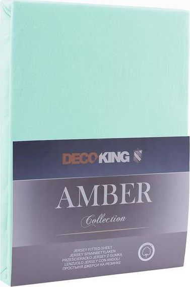 Decoking Prześcieradło jasny turkus Amber 120-140 x 200 cm DecoKing