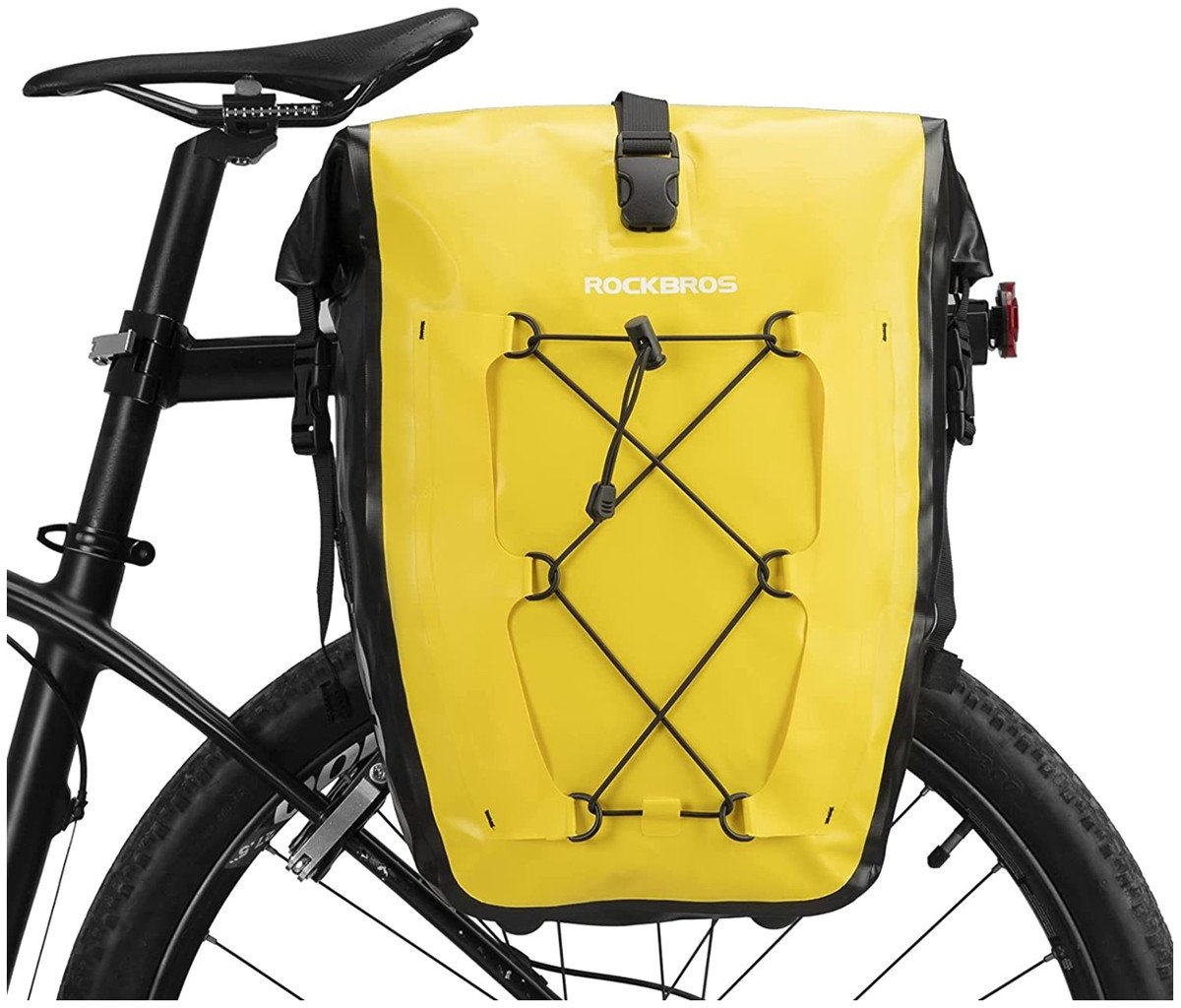 Sakwa rowerowa na bagażnik Rockbros 30140022005 25L-32L, żółta
