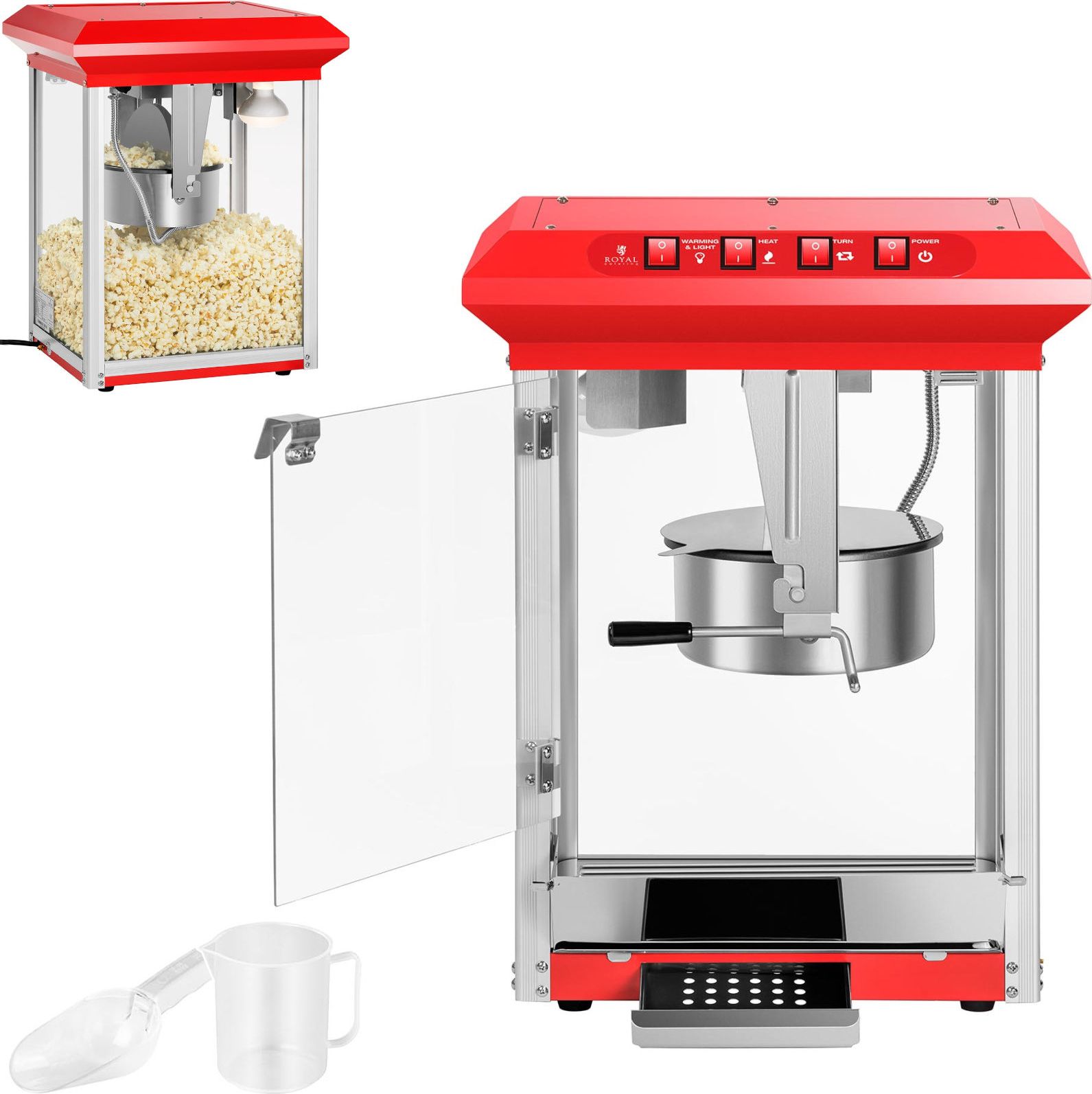 Royal Catering Profesjonalna wydajna maszyna do popcornu 1325W Royal Catering RCPR-1325