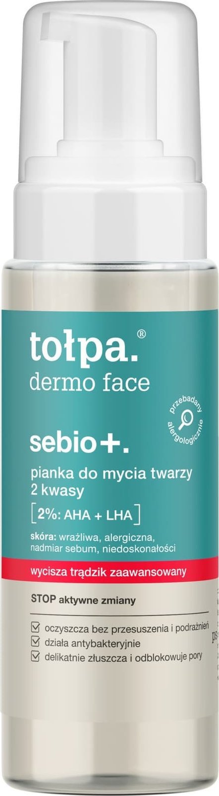 Tołpa Dermo Face Sebio+ Pianka do mycia twarzy 2%: AHA+LHA 150 ml