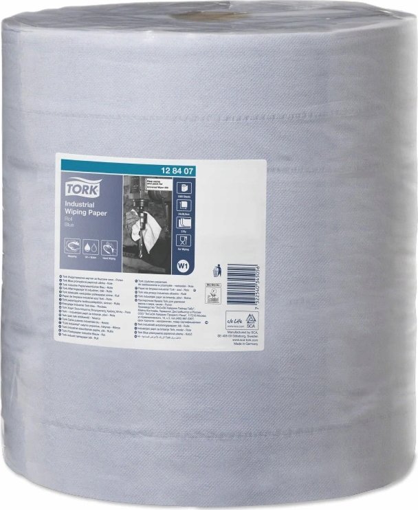 Tork - Czyściwo papierowe w roli do zabrudzeń przemysłowych, niebieskie, 340 m - Universal